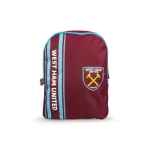 Image of West Ham United FC Stripe Backpack (One Size) (Claret Red/Blue)