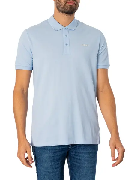 Image of HUGO Donos222 Polo Shirt Light/Pastel Blue M