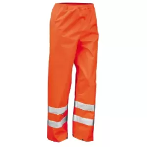 Image of Result Mens Hi-Vis Trousers / Pants (S-M) (Hi Vis Orange)
