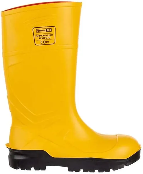 Image of Portwest PU Safety Wellington Boots FD95YER48 Colour: Yellow