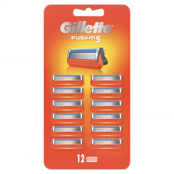 Image of Gillette Fusion5 Mens Razor Blade Refills 12 Count