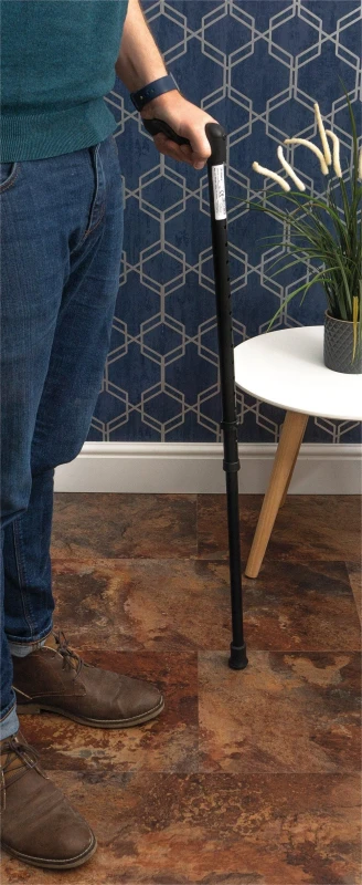 Image of Aidapt Ergonomic Carbon Black Matt Walking Stick LH Black