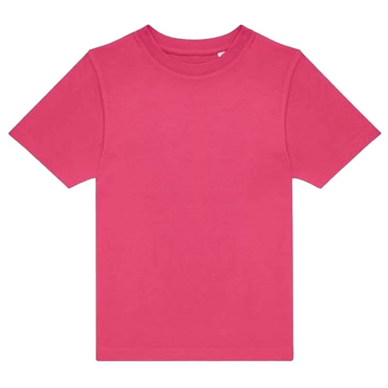 Image of B&C Plain Red T-Shirt in Fuchsia Size: 12-13 Years Fuchsia Unisex 12-13 Years