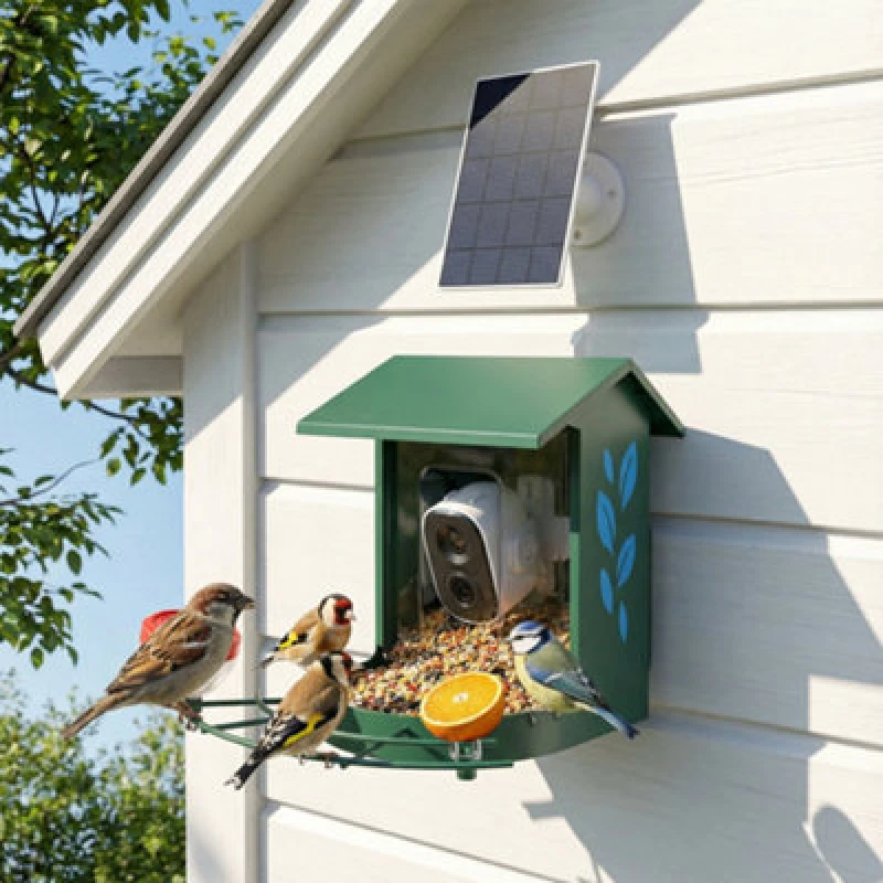Image of Pawhut Smart Bird Feeder Camera With Ai Identifies 16,000+ Bird Species