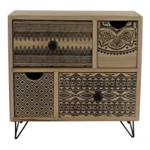 Image of 4 Drawer Trinket Aztec Design Storage Unit