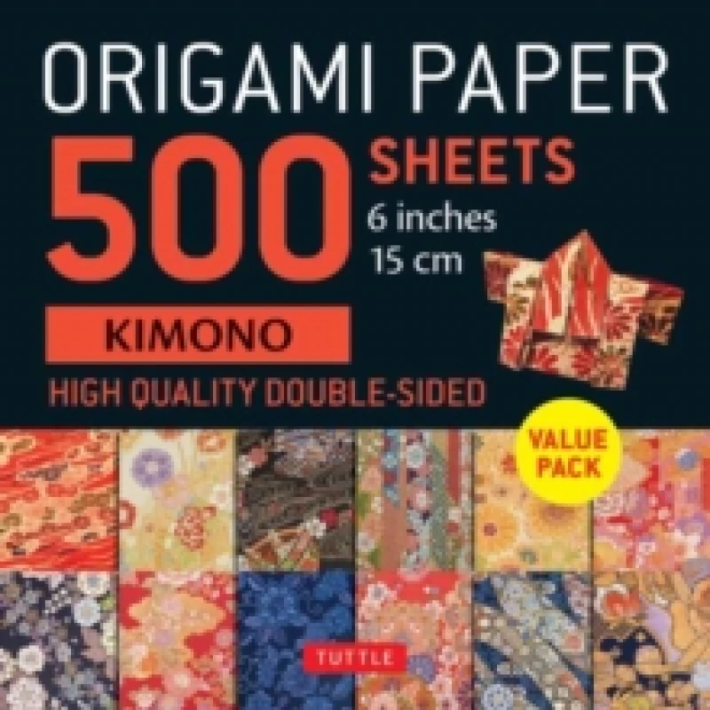 Image of Origami Paper 500 sheets Kimono Flowers 6 (15 cm). Notebook / blank book. By Tuttle Studio" Books