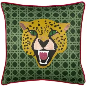 Image of Untamed Cheetah Cushion Green