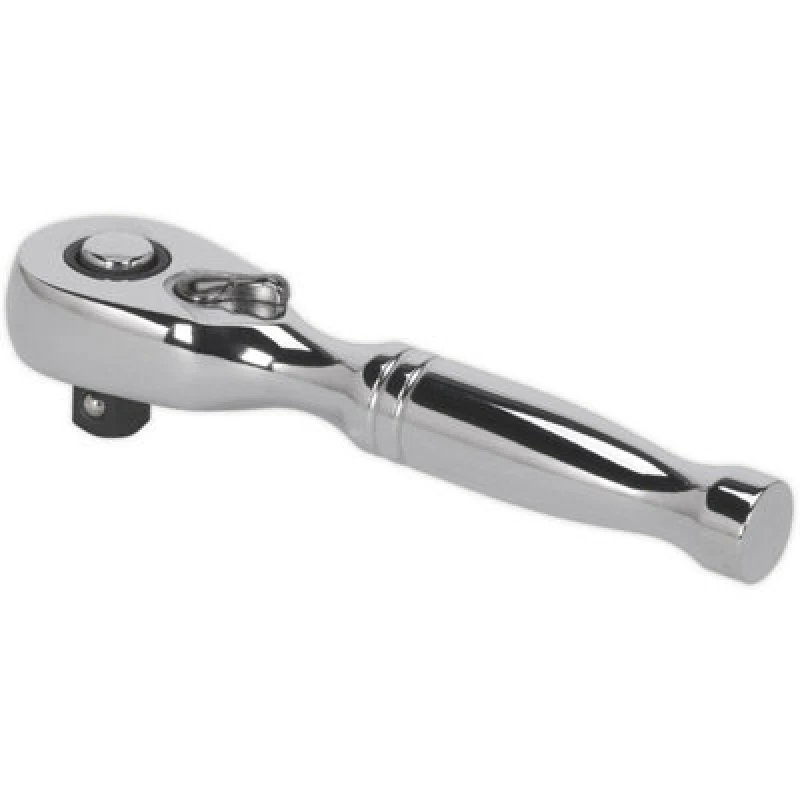 Image of Loops 48-Tooth Stubby Pear-Head Ratchet Wrench - 1/4" Sq Drive - Flip Reverse Multi