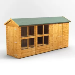Image of 14X4 Power Apex Potting Shed Combi Including 6ft Side Store