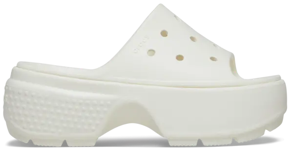 Image of Crocs Unisex Stomp Slides Chalk W7/M6