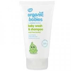 Image of Green People Organic Babies Baby Wash and Shampoo Scent Free 150ml