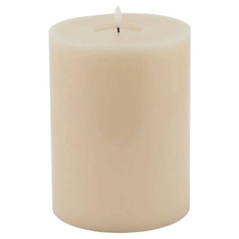 Image of Luxe Collection Melt Effect 6X8 Taupe LED Wax Candle