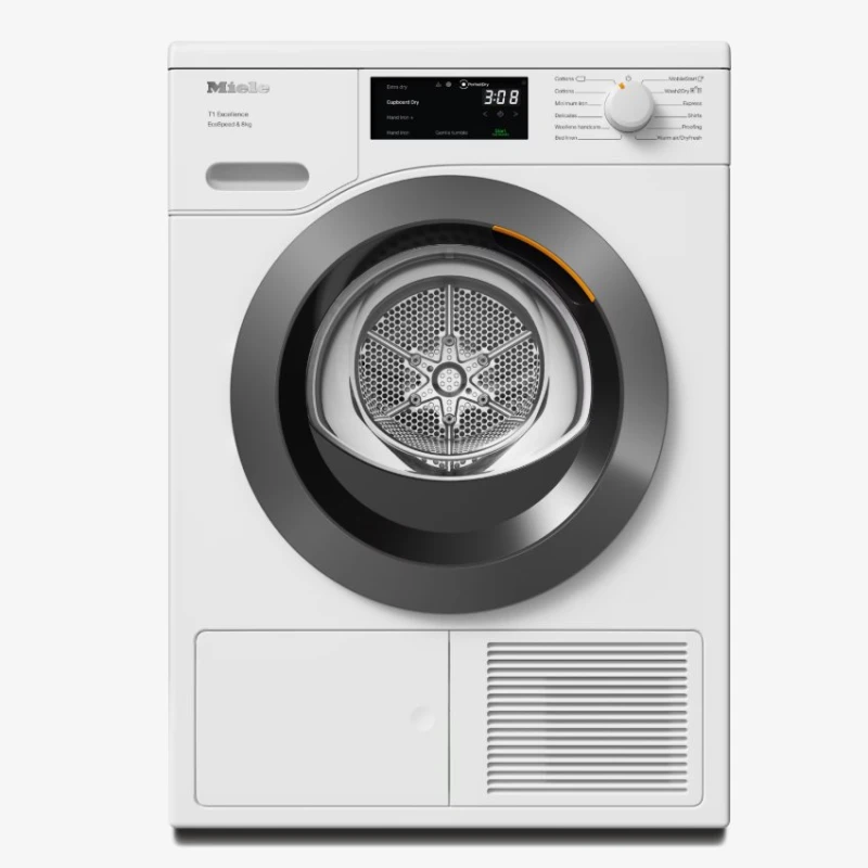 Image of Miele TEC645WP 8kg Heat Pump Condenser Tumble Dryer - White TEC645WP