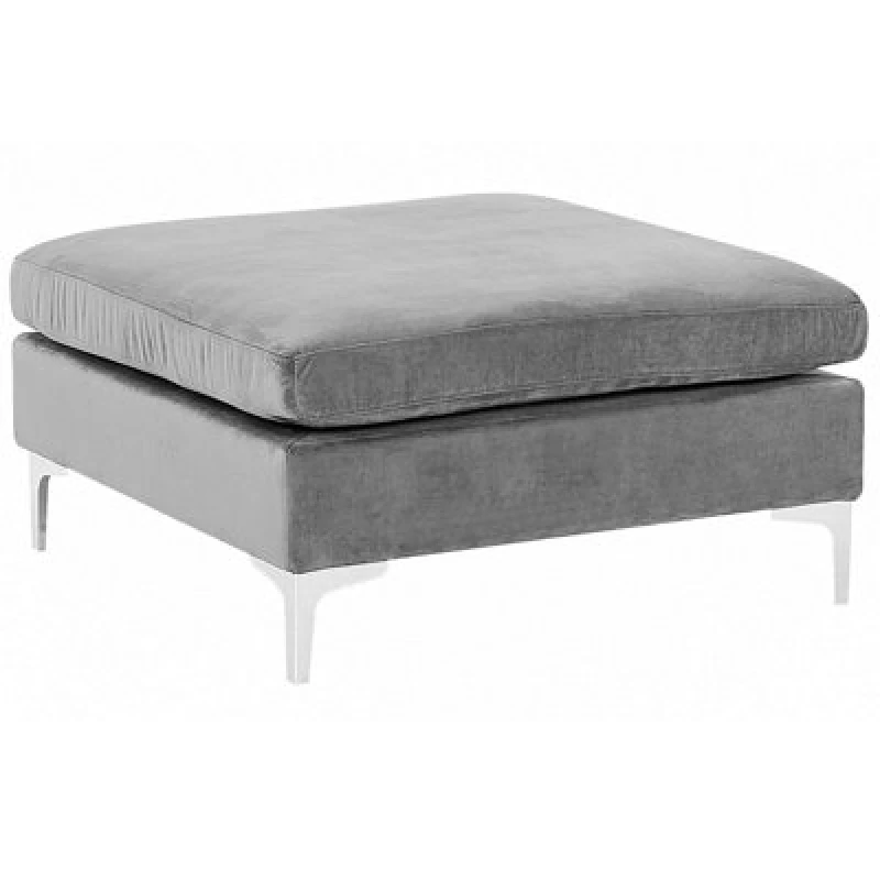 Image of Beliani Modern Ottoman Evja Velvet Grey