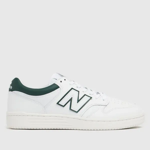 Image of New Balance 480 trainers in white & green White/Green UK 9 (EU 43)