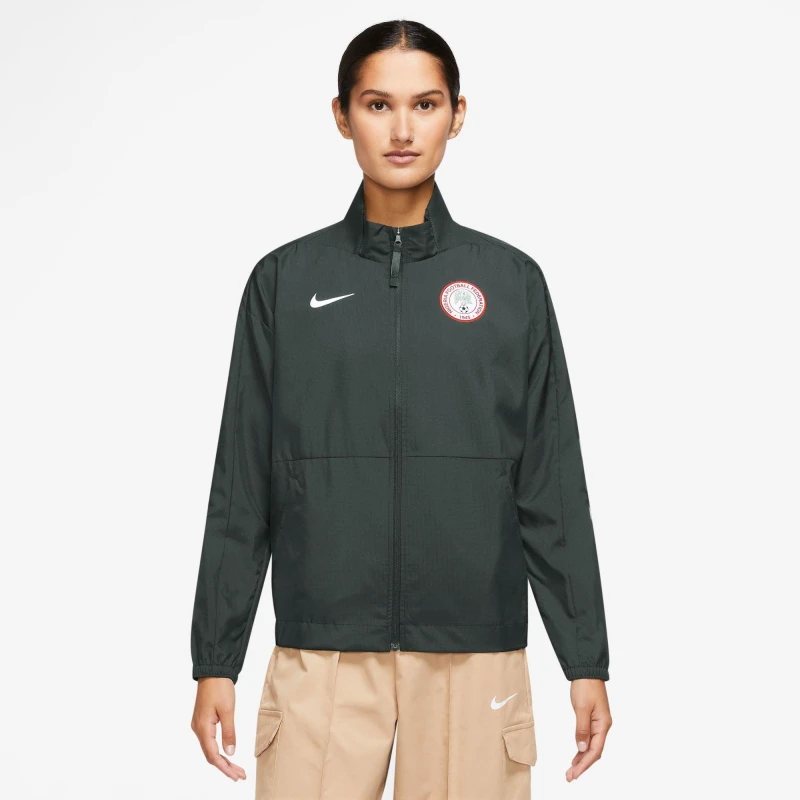 Image of Nike Nigeria Anthem Jacket 2023 Womens Green female 16 (XL)