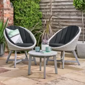 Image of Norfolk Leisure Chedworth Curved Bistro Set - Grey