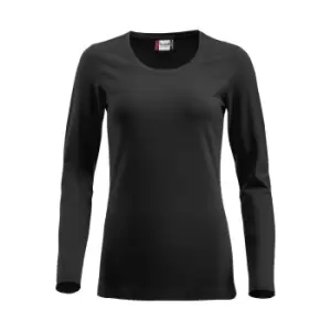 Image of Clique Womens/Ladies Carolina Long-Sleeved T-Shirt (XL) (Black)