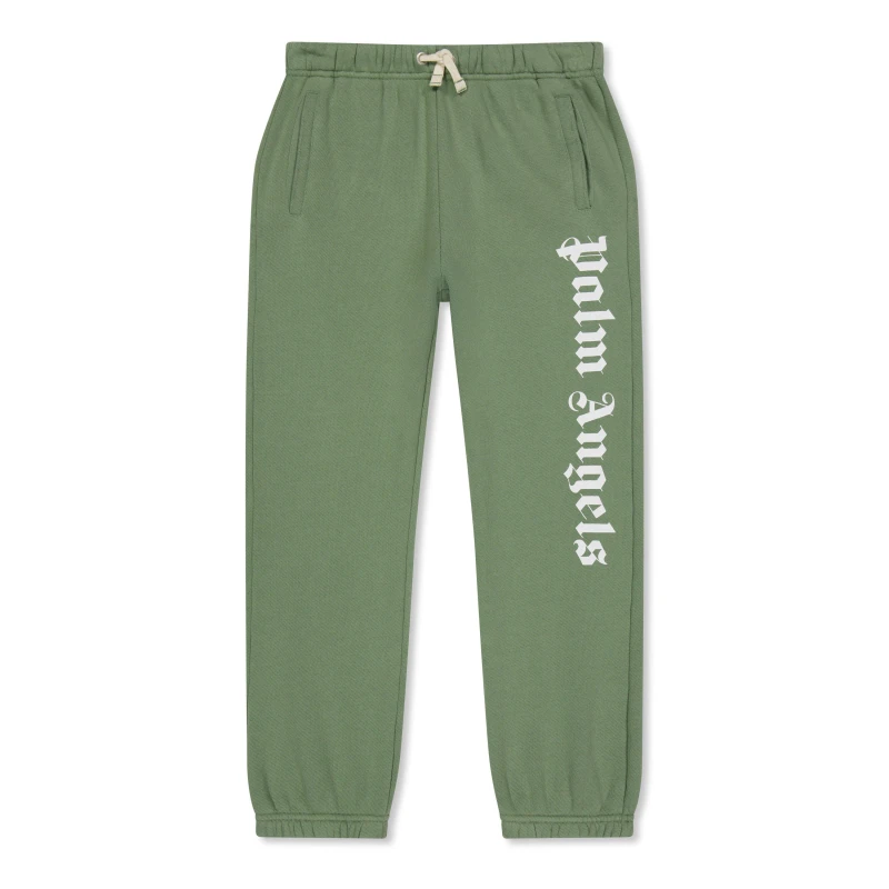 Image of Palm Angels Logo Jogging Bottoms Juniors Light Green female 8Y