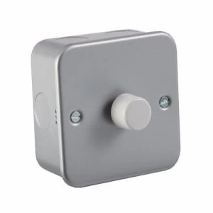 Image of KnightsBridge 60-400W 1G 2 Way 230V Metal Clad Electric Dimmer Wall Switch
