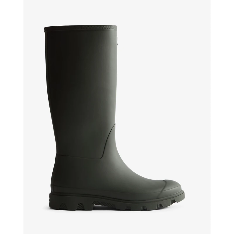 Image of Hunter Mens Downpour Tall Wellington Boots Dark Olive male 9 (43)