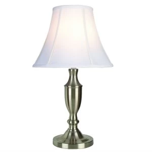 Image of Village At Home Vienna Table Lamp - Satin Chrome