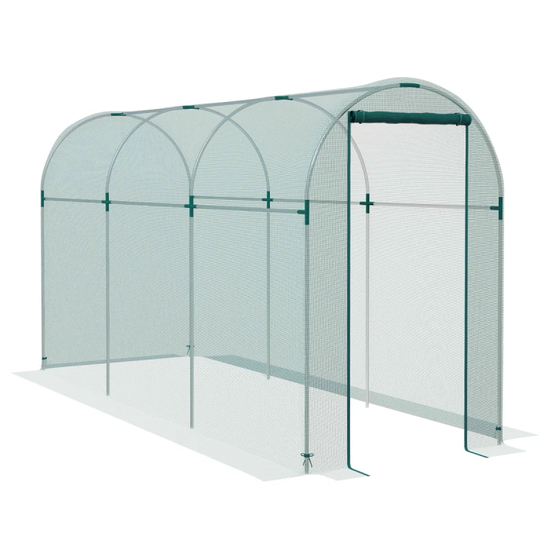 Image of Outsunny Fruit Cage - Plant Protection Tent - 1.2 x 3.6 x 1.9m - Green TJ Hughes 5061025087563