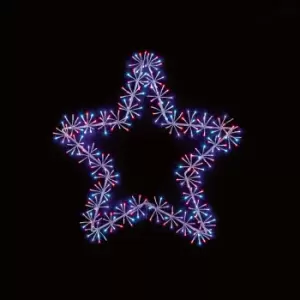 Image of Premier Decorations Limited White Star Starburst LED Silhouette