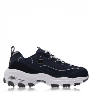 Image of Skechers Lifestyle Dlite Me Ladies Trainers - Navy/White