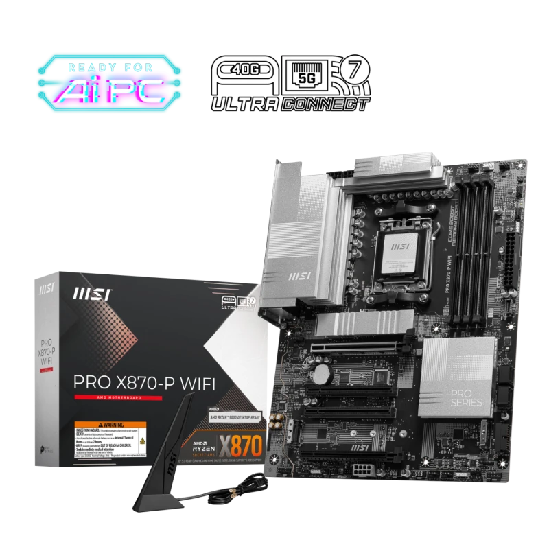 Image of MSI PRO X870-P WIFI AMD Ryzen DDR5 WIFI Motherboard - Socket AM5