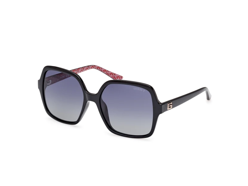 Image of Guess Square Oversized Sunglasses - Shiny Black WAH1U Unisex