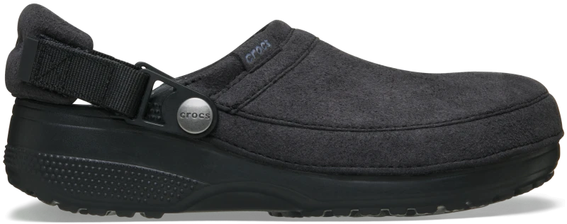 Image of Crocs Unisex Classic Crafted Vegan Suede Clogs Black W4/M3