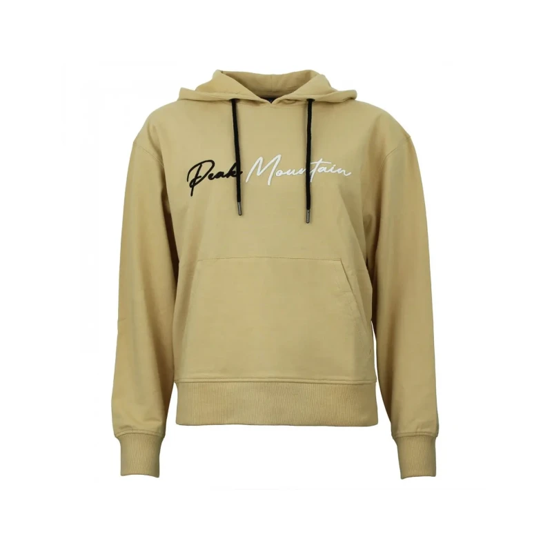 Image of Womens cotton sweatshirt Peak Mountain French Terry Beige Female S