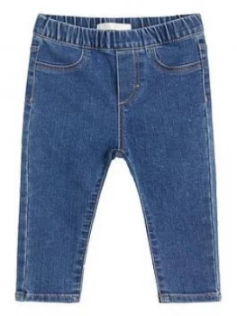 Image of Mango Baby Girls Denim Jegging - Blue