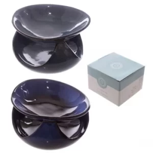 Image of Abstract Squat Mottled Glaze Ceramic Oil Burner (1 Random Supplied)