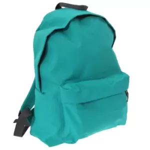 Image of Bagbase Fashion Backpack (18 Litres) (one Size, Emerald/Graphite Grey)