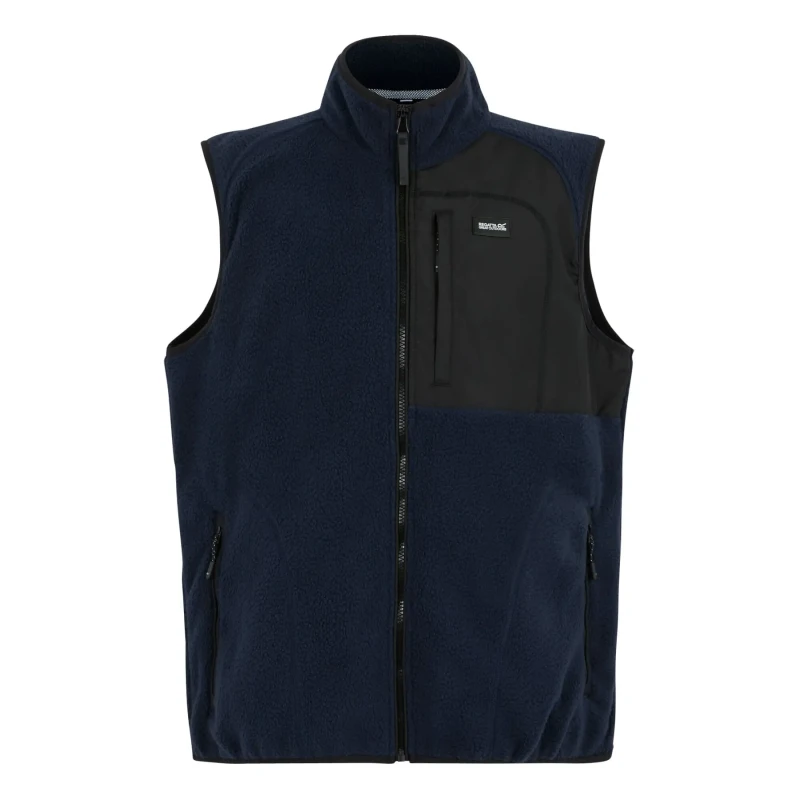 Image of Regatta Regatta Men Frankie Borg Full-Zip Gilet Bodywarmer in Navy Size: Medium Navy M Male 5063516104810