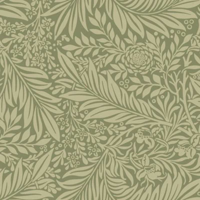 Image of Hoopla Walls Leaf Vine Olivine Wallpaper