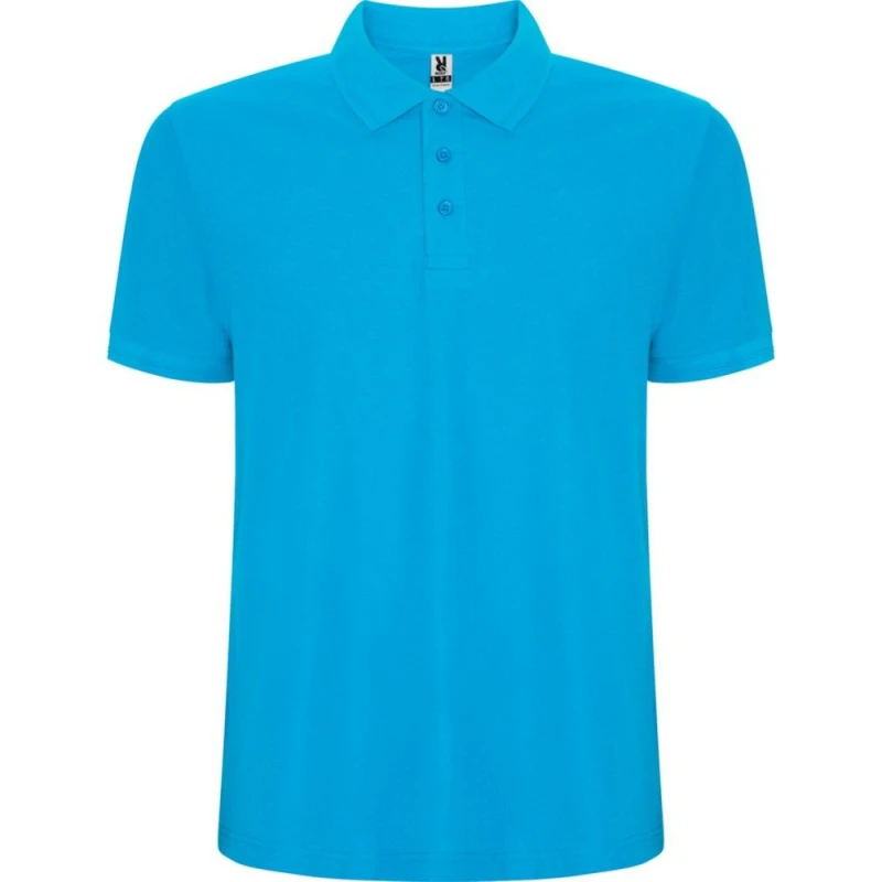 Image of ROLY Pegaso Premium Short-Sleeved Polo Shirt in Turquoise Size: 3-4 Years Turquoise Unisex 3-4 Years