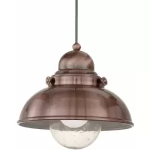 Image of SAILOR copper pendant lamp 1 metal bulb