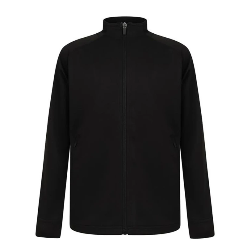 Image of Finden & Hales RW7832 boys's Children's Tracksuit jacket in Black