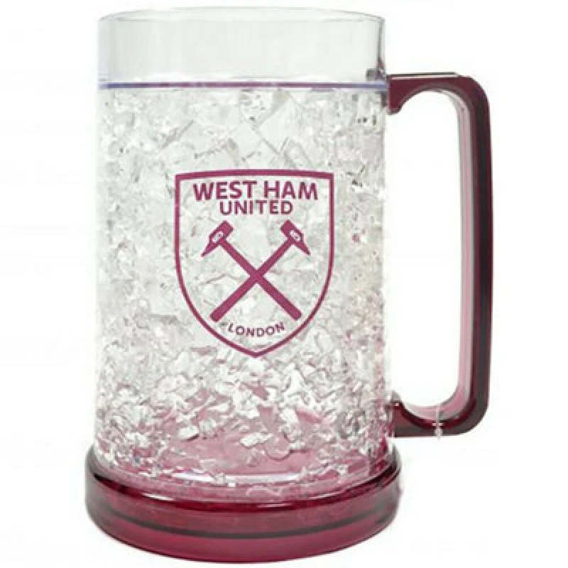 Image of West Ham United FC West Ham United FC Crest Freezer Tankard in White White One Size Unisex 5059699619159