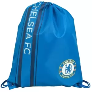 Image of Chelsea FC Drawstring Bag (One Size) (Blue/Black)