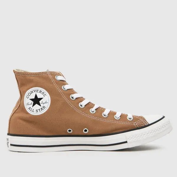 Image of Converse all star hi trainers in tan Tan UK 11 (EU 29½)