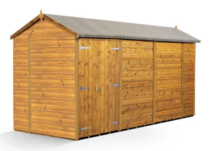 Image of Empire Sheds Empire Modular Apex 6X14 Dipped Treated Tongue And Groove Wooden Garden Shed Double Door (6' X 14' / 6ft X 14ft) (6X14)