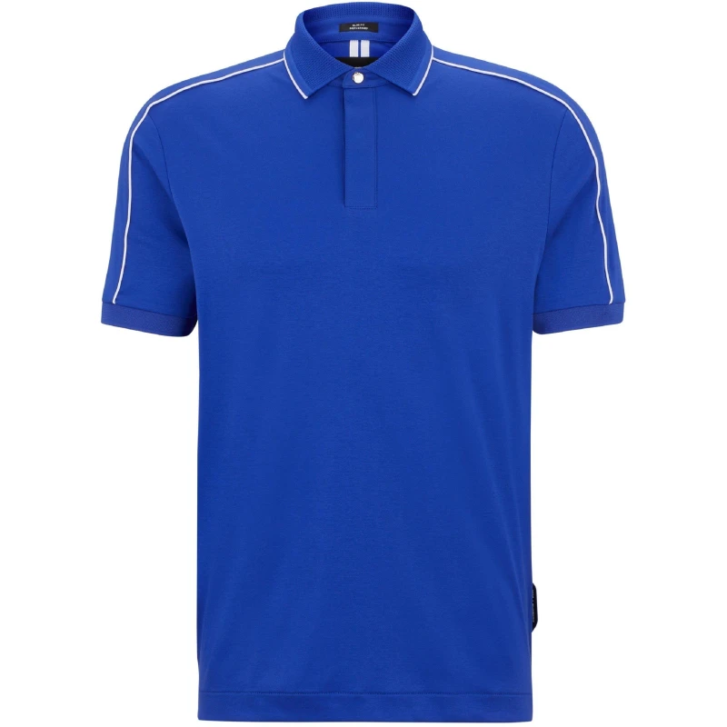 Image of Boss Mens Penrose Ps Short Sleeve Polo Shirt Bright Blue male S