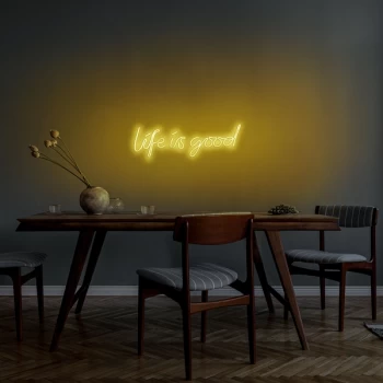 Image of Life Is Good - Yellow Yellow Wall Lamp