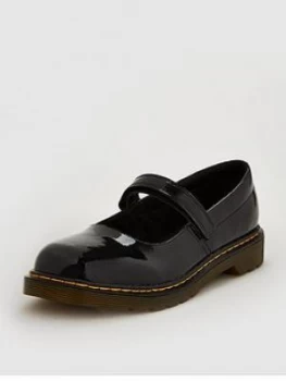 Image of Dr Martens Maccy Mary Jane Shoes - Black, Size 3 Older