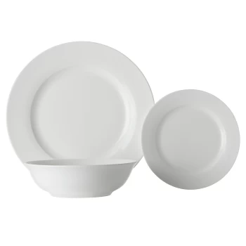 Image of Maxwell & Williams White Basics 12 Piece Rim Dinner Set