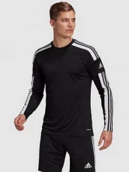 Image of adidas Squad 21 Long Sleeve Tee - Black, Size L, Men